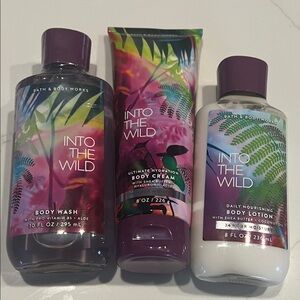 Bath & Body Works Into the Wild Body Wash Trio - Purple and White